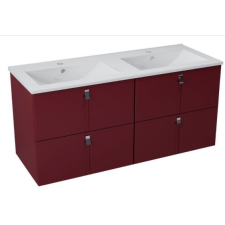  Sapho MITRA mosdótartó szekrény, 4 fiókkal, 121,5x55x46cm, bordó (MT123) fürdőszoba bútor