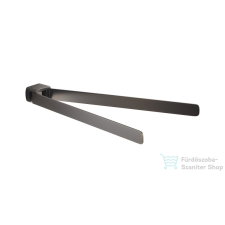 Sapho PIRENEI mozgatható dupla törölközőtartó, 350mm, gun metal (PI2381) fürdőszoba kiegészítő