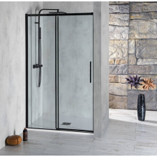 Sapho POLYSAN ALTIS LINE zuhanyajtó, 1600mm, matt fekete, transzparent üveg (AL4312B) kád, zuhanykabin