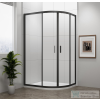 Sapho POLYSAN EASY LINE BLACK íves zuhanykabin, 900x800mm, matt fekete profil/transzparent üveg (EL2815B)