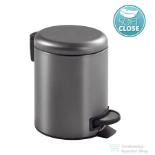 Sapho POTTY szemetes, Soft Close, 5l, gun metal (330981) fürdőszoba kiegészítő