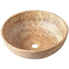 Sapho Priori mosdótál 41x41 cm kerek barna/bézs PI010 fürdőkellék