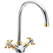 Sapho REITANO ANTEA Mosogató-csaptelep, mag. 27,5 cm, króm/arany csaptelep