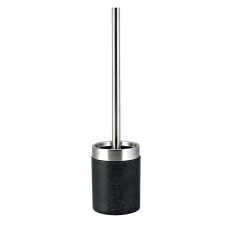  Sapho RIDDER STONE WC-kefe tartó, black 22010410 fürdőszoba kiegészítő