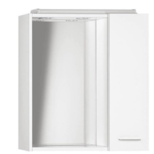Sapho Sapho AQUALINE ZOJA tükrösszekrény LED világítással, jobbos, 60x60x14cm, fehér (45022) fürdőszoba bútor