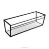 Sapho SAPHO SKA mosdótartó keret pult alá, fehér MDF polccal, 120x40x46cm, matt fekete (SKA104)-