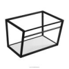 Sapho SAPHO SKA mosdótartó keret pult alá, fehér MDF polccal, 60x40x46cm, matt fekete (SKA101)-