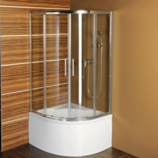 Sapho SELMA íves zuhanyajtó, 900x900x1650mm, transzparent üveg kád, zuhanykabin