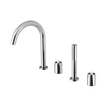 Sapho ULTRAMIX kádperemre építhető csaptelep test, kifolyócsővel és kézizuhannyal, króm csaptelep