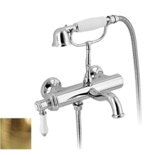 Sapho VIENNA fali kádtöltő csaptelep zuhanyszettel, bronz csaptelep