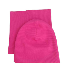  Sapka-sál szett pink 53-54 cm gyerek sapka