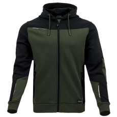 Sara Comfort Plus Kapucnis Munkás Pulóver Zöld/Fekete - M