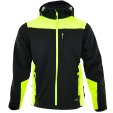 Sara Comfort Plus Softshell Kabát Fekete/Sárga - XL munkaruha