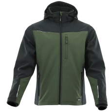 Sara Comfort Plus Softshell Kabát Fekete/Zöld