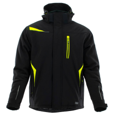 Sara Comfort Winter Bélelt Softshell Munkás kabát Fekete/Sárga - S