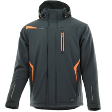 Sara Comfort Winter Bélelt Softshell Munkás kabát Sötétszürke/Narancs - 2XL munkaruha