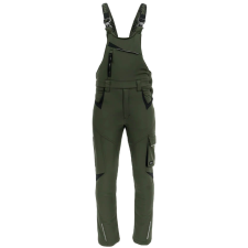 Sara Comfort Winter Bélelt Téli Softshell Kantáros nadrág Zöld/Fekete - XL munkaruha