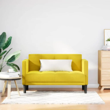  sárga bársony loveseat kanapé 111 cm bútor