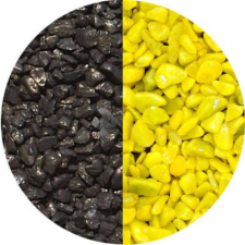  Sárga-fekete mix akvárium aljzatkavics (2-4 mm) 750 g akvárium dekoráció