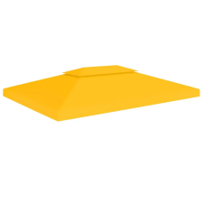  Sárga kétszintes pavilon-tetőponyva 310 g/m² 4 x 3 m kerti bútor
