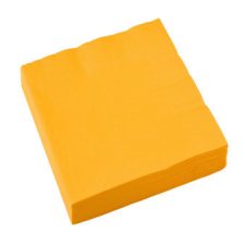  Sárga Sunshine Yellow szalvéta 20 db-os 33x33 cm party kellék