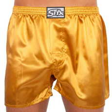  Sárga szatén férfi klasszikus boxeralsó Styx klasszikus gumi (C685) XL