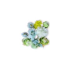  Sárga-zöld művirág dekoráció tortára sütés és főzés