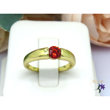  Sarlott antiallergén pirosköves gyűrű -18K gyűrű