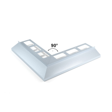  Sarok a csatornaprofilhoz Havos külső alumínium RALOPVNE940 élvédő, sín, szegélyelem