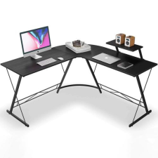  Sarok íróasztal fekete (L-SHAPE-DESK-BLACK) íróasztal
