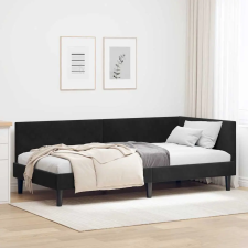  Sarokágy keret Egyéb Fekete 80 x 200 cm Velúr és műnyír ágy és ágykellék