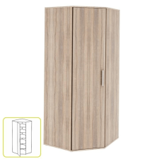  Sarokszekrény, DTD laminált, tölgy sonoma, DUNAJ TYP15 bútor