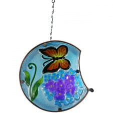Saska Garden kerti díszítés 22,5x8x22cm üveg függőlámpa kültéri világítás