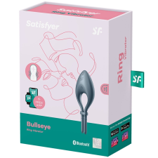 Satisfyer Bullseye méretre állítható, vibrációs péniszgyűrű (szürke) (APP-os) péniszgyűrű