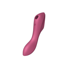 Satisfyer Curvy Trinity 3 - akkus léghullámos 2in1 vibrátor (piros) vibrátorok