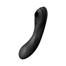 Satisfyer Curvy Trinity 4 - akkus léghullámos 2in1 vibrátor (fekete) vibrátorok