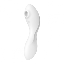Satisfyer Curvy Trinity 5+ - okos léghullámos 2in1 vibrátor (fehér) vibrátorok