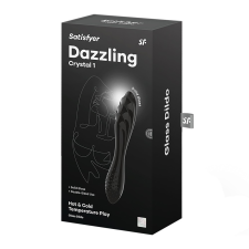 Satisfyer Dazzling Crystal 1 Black műpénisz, dildó