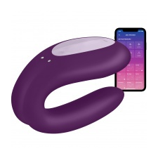 Satisfyer Double Joy vibrátor pároknak - lila vibrátorok