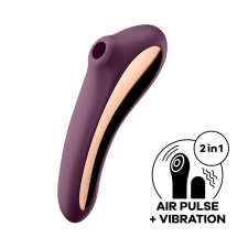 Satisfyer Dual Kiss - akkus hüvelyi és csiklóvibrátor (lila) vibrátorok