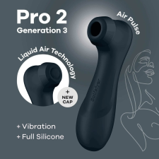 Satisfyer Pro 2 Generation 3 - szilikon, akkus, vízálló, csiklóizgató vibrátor - 16,4 cm (fekete) vibrátorok