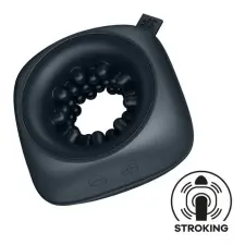  Satisfyer Ring Stroker - akkus, vibrációs maszturbátor (fekete) maszturbátor