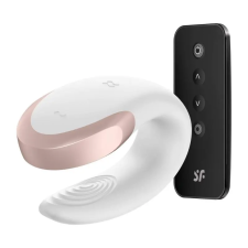 Satisfyer Satisfyer Double Love - okos, akkus, vízálló, rádiós párvibrátor (fehér) vibrátorok