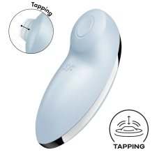 Satisfyer Tap & Climax 2 - 2in1 csiklóizgató és vibrátor (piros) vibrátorok
