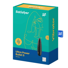 Satisfyer Ultra Power Bullet 5. akkumulátoros minivibrátor (fekete) vibrátorok