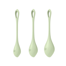 Satisfyer Yoni Power 2 - gésagolyó szett - zöld (3 részes) kéjgolyó
