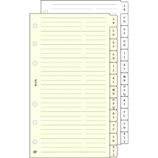 SATURNUS Kalendárium betét, telefonregiszter, "M", SATURNUS, chamois, 12lap/cs gyűrűs kalendárium betétlap