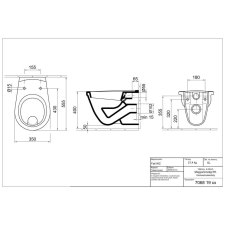  Saval 2.0 laposöblítésű, fali WC, E+, fehér szaniter