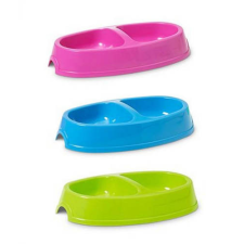 Savic Picnic Twin - Dupla tál (vegyes színekben) 2x0.4l (30.5x17cm) macskatál