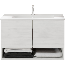 Savini OSLO ALSÓSZEKRÉNY MOSDÓVAL 81,5X53X46,5CM, FEHÉR TÖLGY SZÍNŰ, FÜGGESZTETT, 2 AJTÓ fürdőszoba bútor